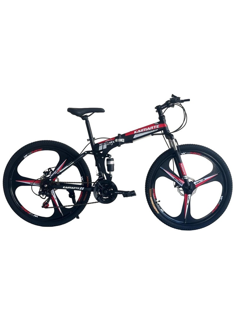 Folding Bike Shard 26 Inch 21 Speed Double Suspension Alloy Wheel Mountain Bike