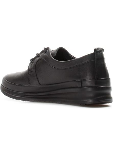 Genuine Leather Black Women's Casual Shoes 864za1203