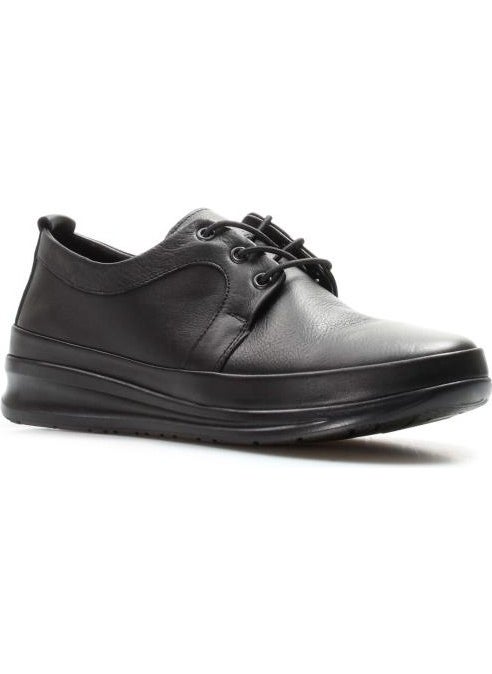 Genuine Leather Black Women's Casual Shoes 864za1203