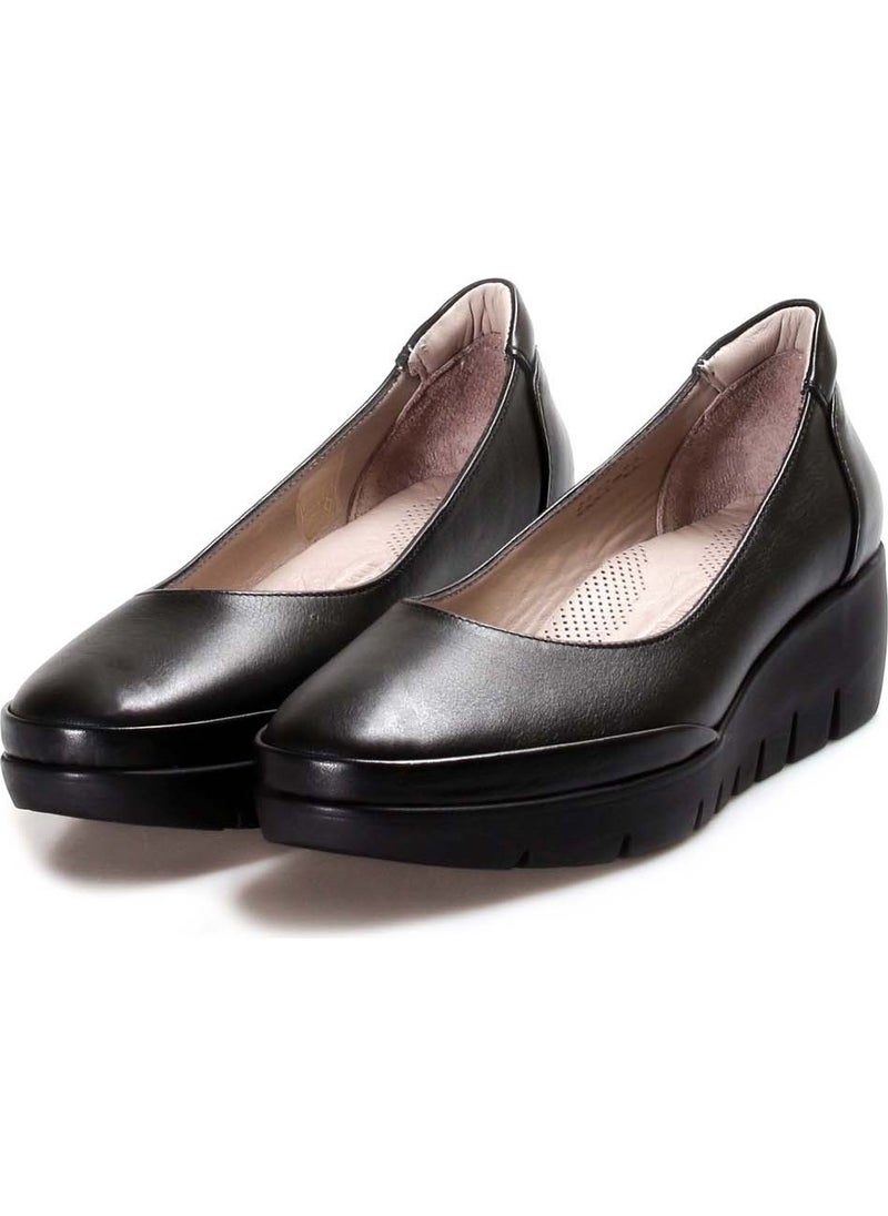 Genuine Leather Black Women's Casual Shoes 889za5309