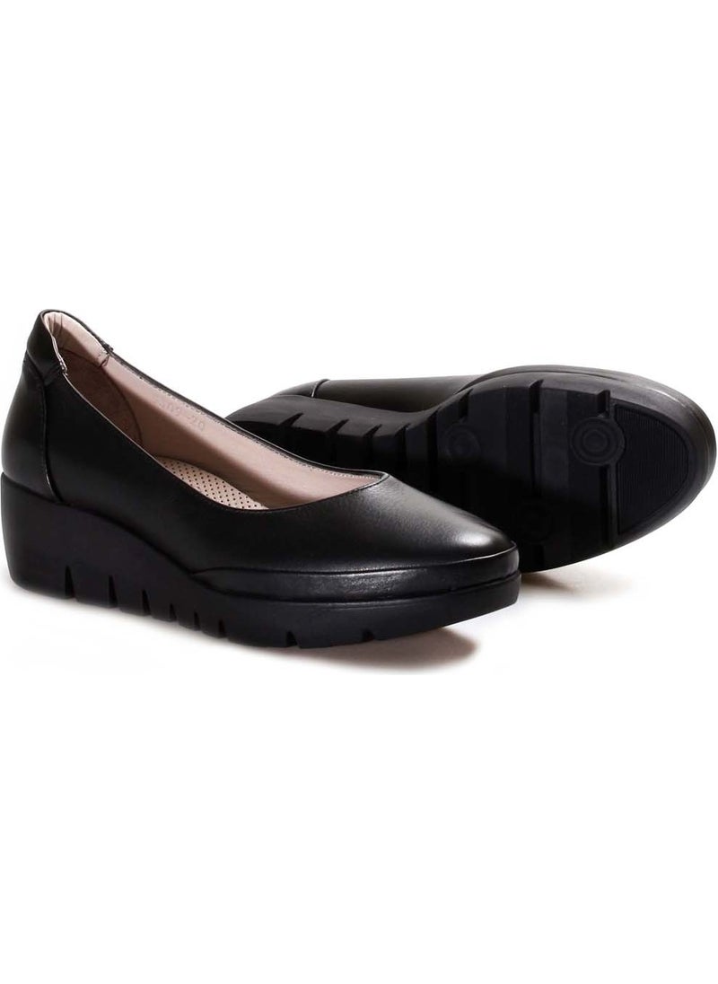 Genuine Leather Black Women's Casual Shoes 889za5309