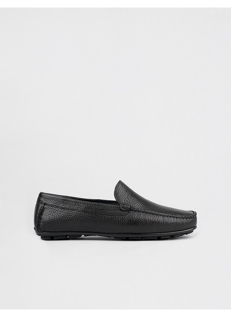 Genuine Leather Black Sneaker Men's Loafer Shoes