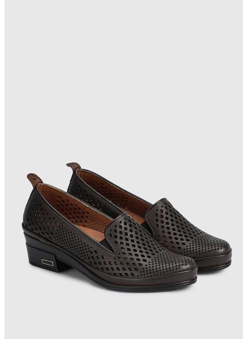 Brown Leather Women's Shoes