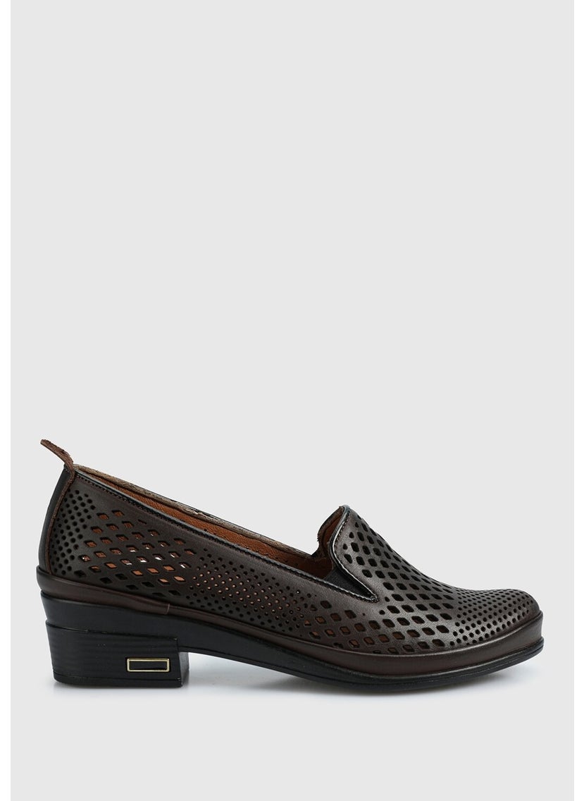 Brown Leather Women's Shoes