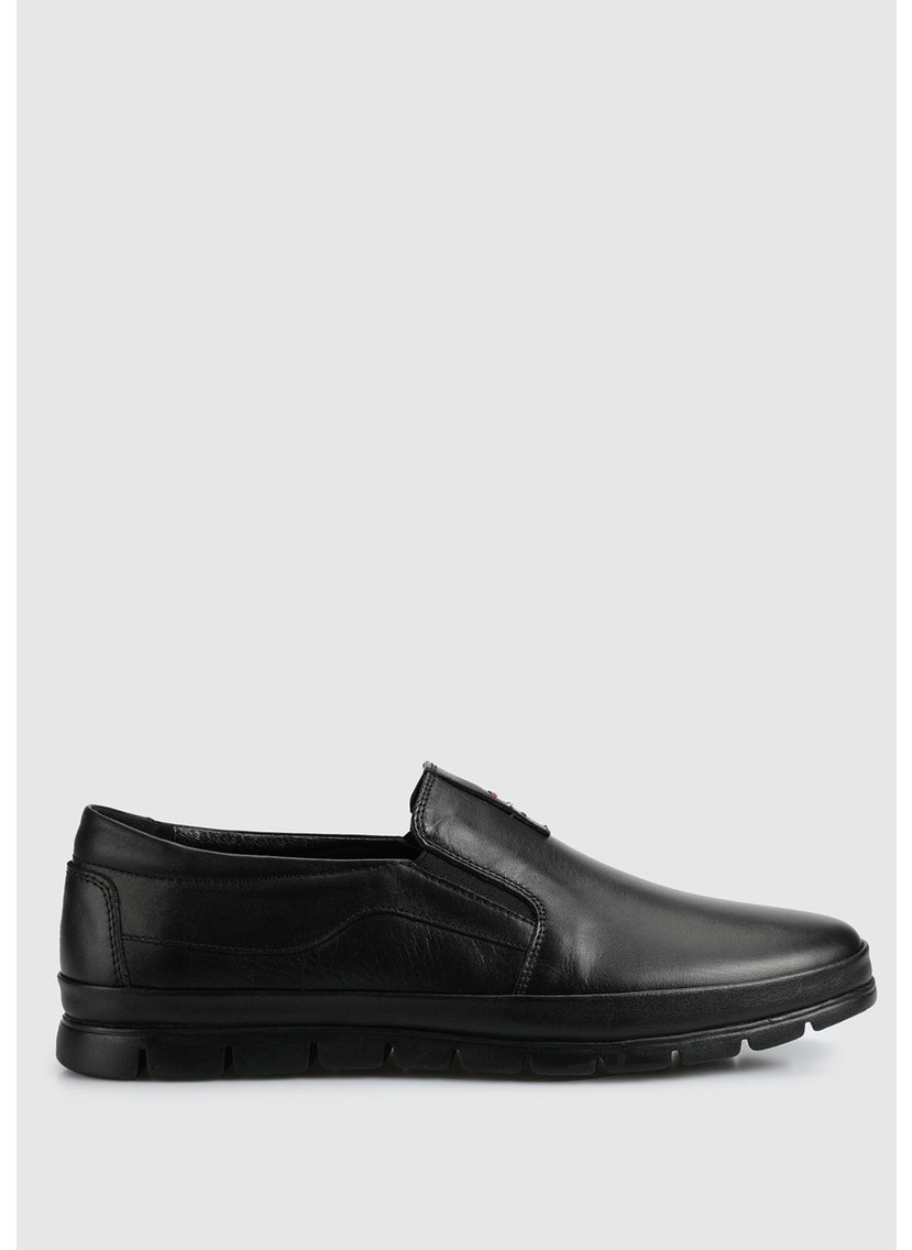 Black Leather Men's Shoes