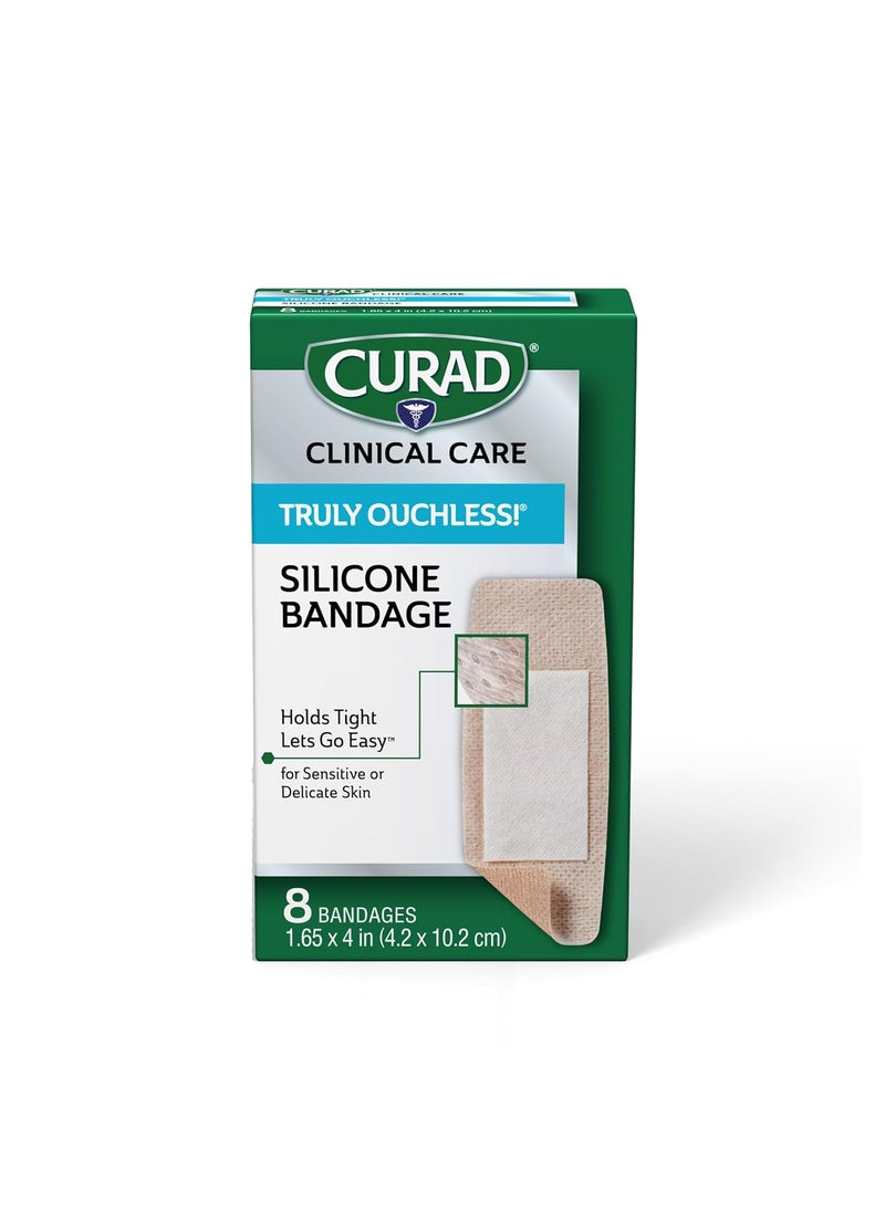 Curad Truly Ouchless Flex Fabric Bandages, X-Large, 8 Count (Pack of 4)