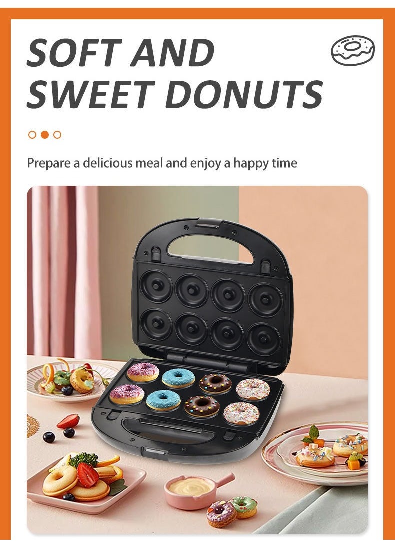 10-in-1 Detachable Sandwich & Breakfast Maker for Cake, Nuts, Donuts & Waffles – 750W Dual-Sided Heating, Non-Stick Coating, LED Indicator & Ergonomic ABS Handle