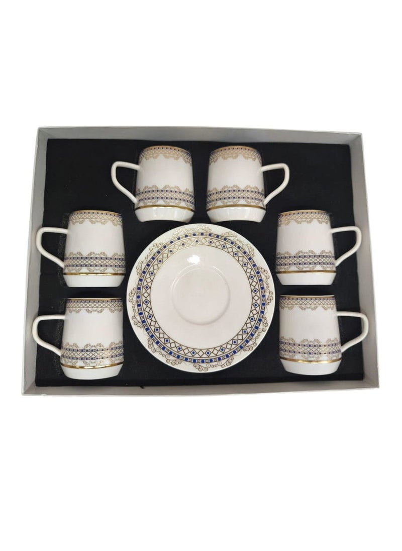 Premier Ceramic Cup and Saucer 12Pcs Set 6 Cups With 6 Saucers-200ML