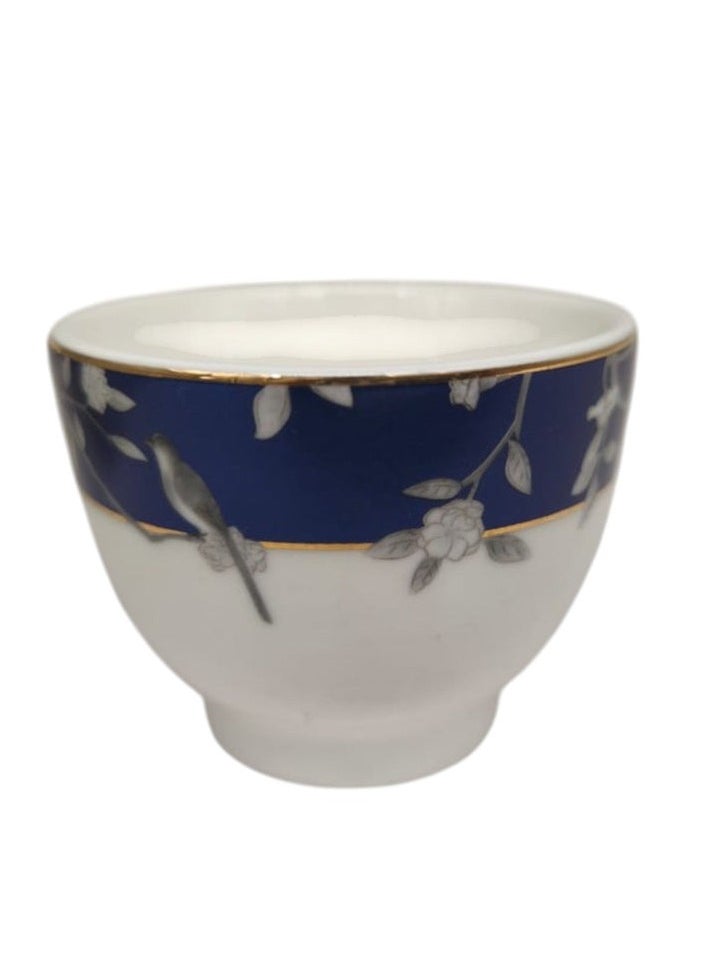 Angela Ceramic 12Pcs Cawa Cup 80ML-White&Blue