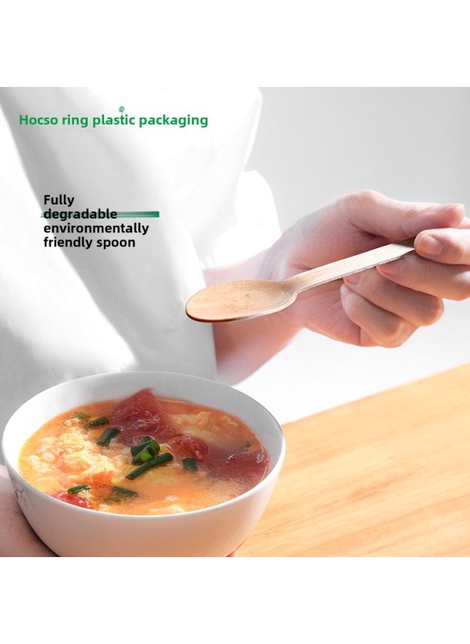 Disposable Chopsticks Degradable Spoon Degradable Disposable Tableware Suit Takeaway Four-Piece Green Tableware Bag-Color:Biodegradable Tableware-180 Sets