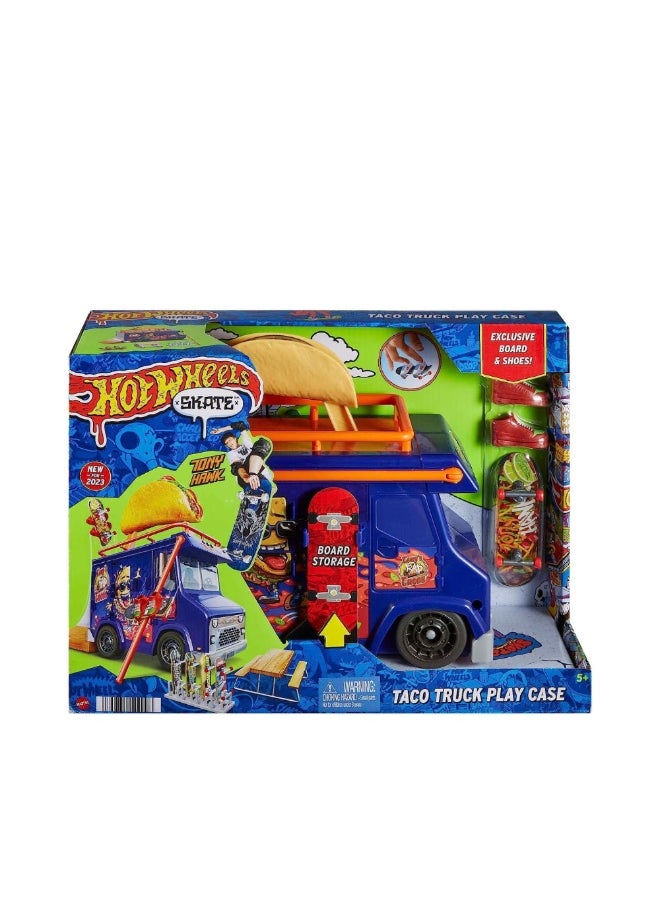 Hot Wheels Skate Tony’s Taco Truck Play Case By Mattel