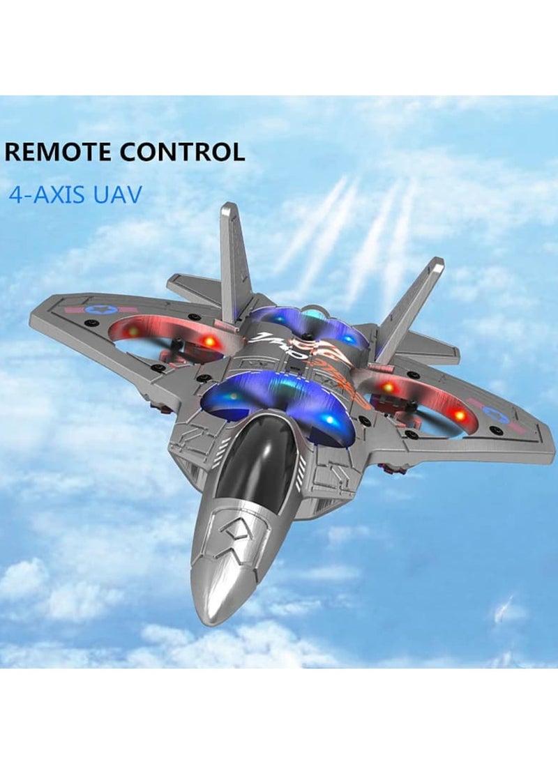 RC Plane Toy with Auto Hover – 6-Axis Gyro, 2.4GHz Remote Control Fighter Jet with 3D Flips, Easy Fly Function, Stunt Glider – EPP Foam Aircraft Drone for Adults (Black)