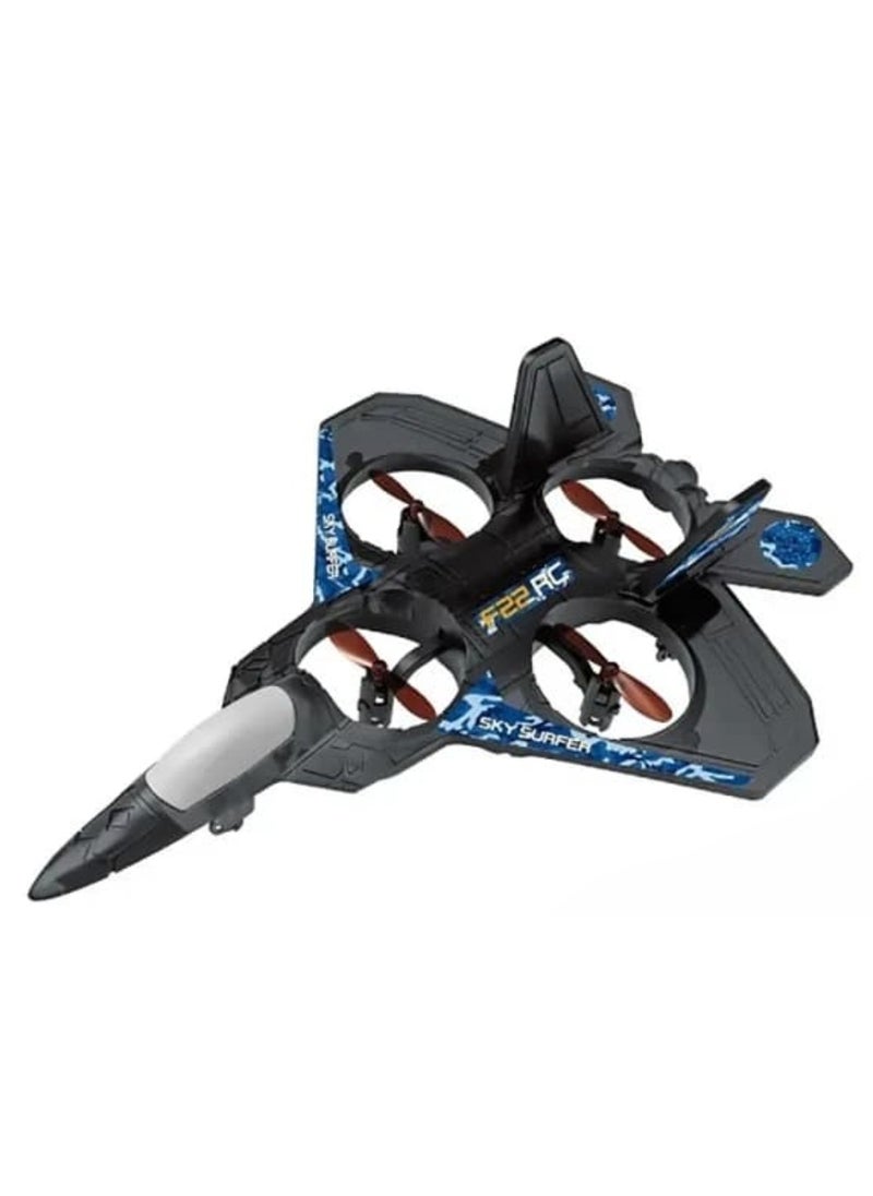 RC Plane Toy with Auto Hover – 6-Axis Gyro, 2.4GHz Remote Control Fighter Jet with 3D Flips, Easy Fly Function, Stunt Glider – EPP Foam Aircraft Drone for Adults (Black)