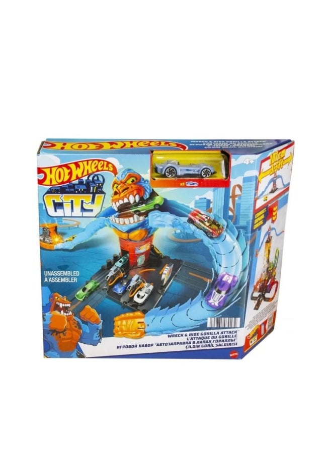 Hot Wheels Gorilla Zoom and Destroy Playset