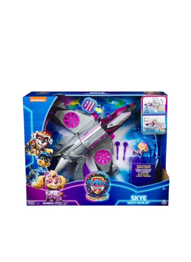 Paw Patrol The Movie Transforming Rescue Jet with Skye Mighty Pups Action Figure