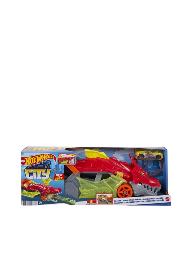 Hot Wheels Dragon Launch Transporter Playset