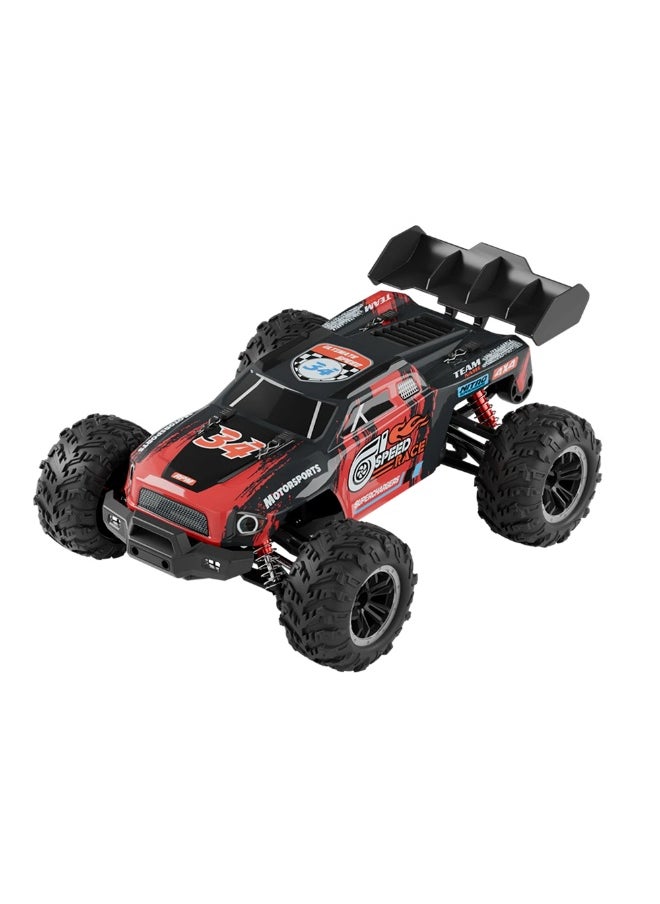 Wild Storm HW-8810 High-Speed 1/16 Scale Brushless RC Car (With Gift Box) – 50 km/h, 4WD Off-Road Monster Truck with Metal Reinforcements, Splash-Proof Design, LED Lights, and 2.4GHz Remote Control