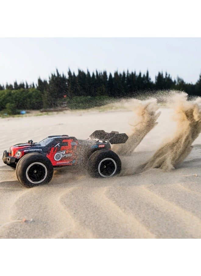 Wild Storm HW-8810 High-Speed 1/16 Scale Brushless RC Car (With Gift Box) – 50 km/h, 4WD Off-Road Monster Truck with Metal Reinforcements, Splash-Proof Design, LED Lights, and 2.4GHz Remote Control