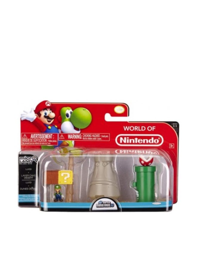 Layer Cake Desert with Luigi Micro Land Playset