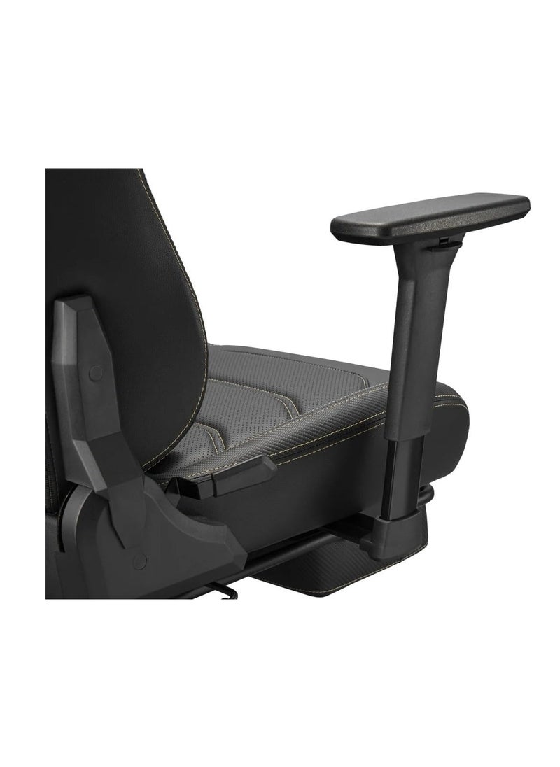 COUGAR Armor EVO S Gaming Chair with Breathable Premium PVC Leather, 3D Adjustable Armrests, Retractable Footrest, Lumbar Cushion, Magnetic Neck Pillow Foam (Black)