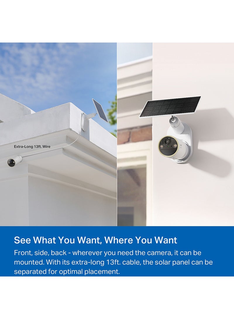 C460 Kit, 4K-8MP Dual-Band Solar-Powered Security Camera Kit|Free  AI Detection-Person, Pet & Vehicle|Starlight Color Night Vision|Solar Power|Wire-Free, Installs Almost Anywhere|Flexible Storage Options|Works with Alexa & Google Home