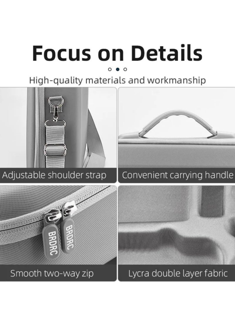 For DJI MINI 4 PRO Carry Case Box Storage Bag Portable Handbag Remote Control Accessories Organizer Shoulder Bag for Drone and Controller
