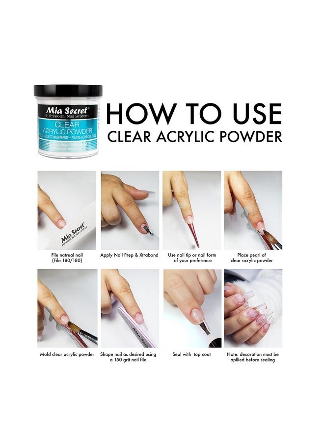 Mia Secret Clear Acrylic Powder (4oz)