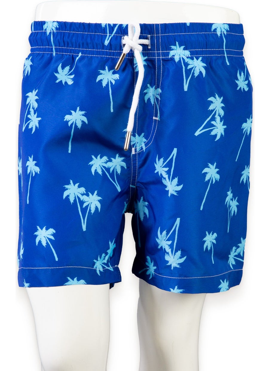Podium Clothing New Trend Palm Printed Quick Dry Men's Shorts Swimsuit
