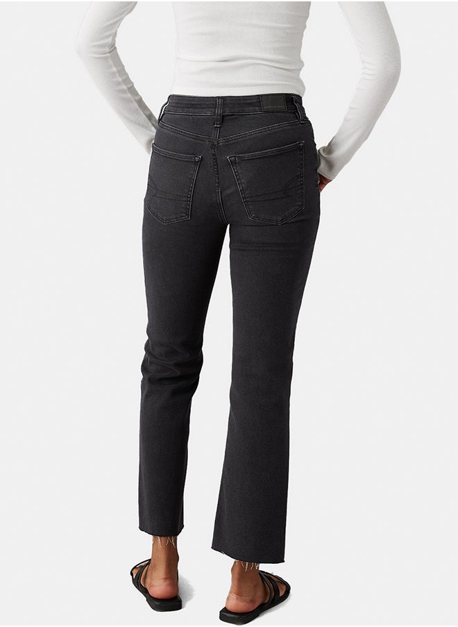 AE Next Level High-Waisted Kick Bootcut Crop Jean