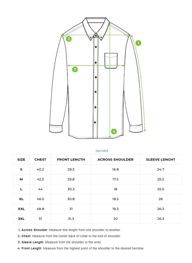 Cotton Shirt for Men | Slim Fit, Long Sleeve, Casual or Formal Button-Down | Soft, Breathable Fabric for Work, Everyday, & All-Season Wear in Stylish Colors, Navy Blue, Size - S - XXL, (Real)
