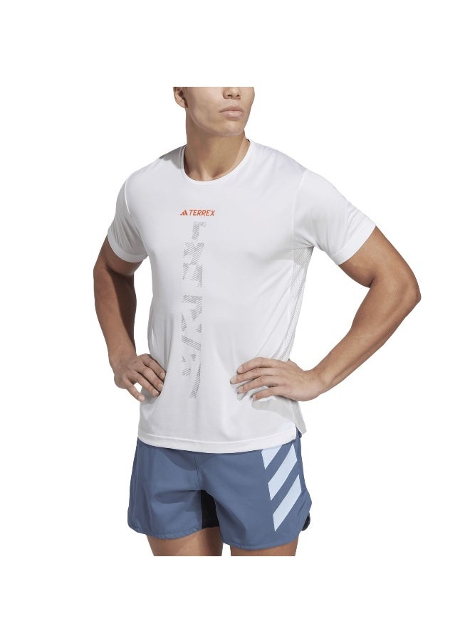 Adidas Agr Shirt White Trail Running Shirts For Men Xs