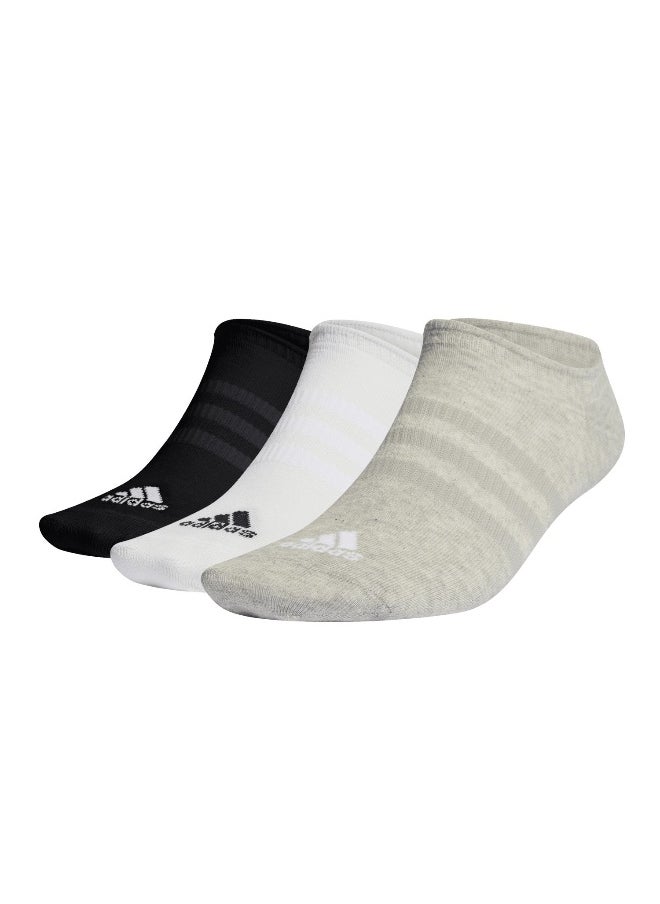 adidas thin&light sportswear 3 pair pack unisex no show socks