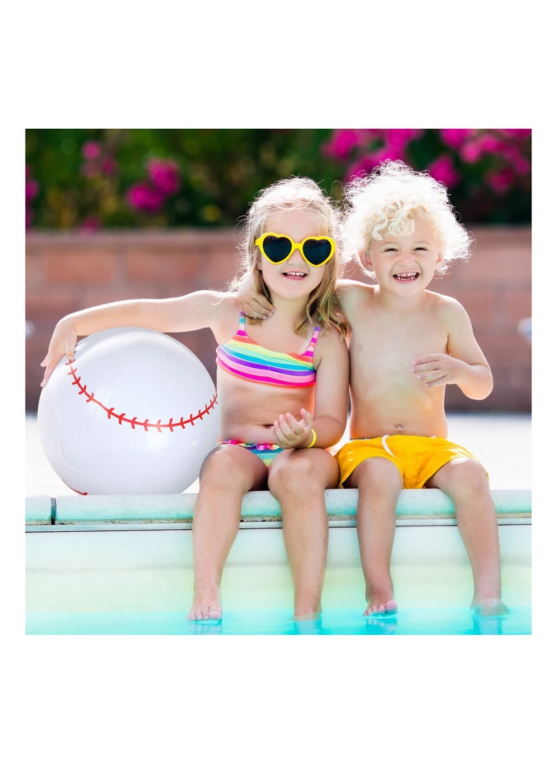 3 PCS Inflatable Baseball Set, 11-inch Inflatable Ball Baseball Bat Ball Baseball Baseball Bat Inflates Kids Baseball Party Favors for Pool Beach, Fun Sports Game Birthday Decor