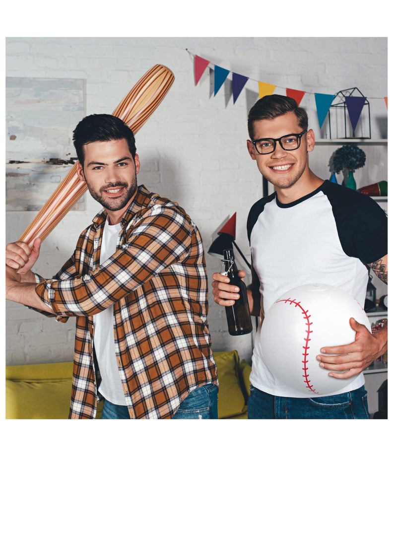 3 PCS Inflatable Baseball Set, 11-inch Inflatable Ball Baseball Bat Ball Baseball Baseball Bat Inflates Kids Baseball Party Favors for Pool Beach, Fun Sports Game Birthday Decor