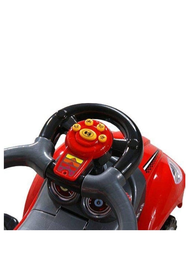 TOYS car pushing smoothly ride on car (red)