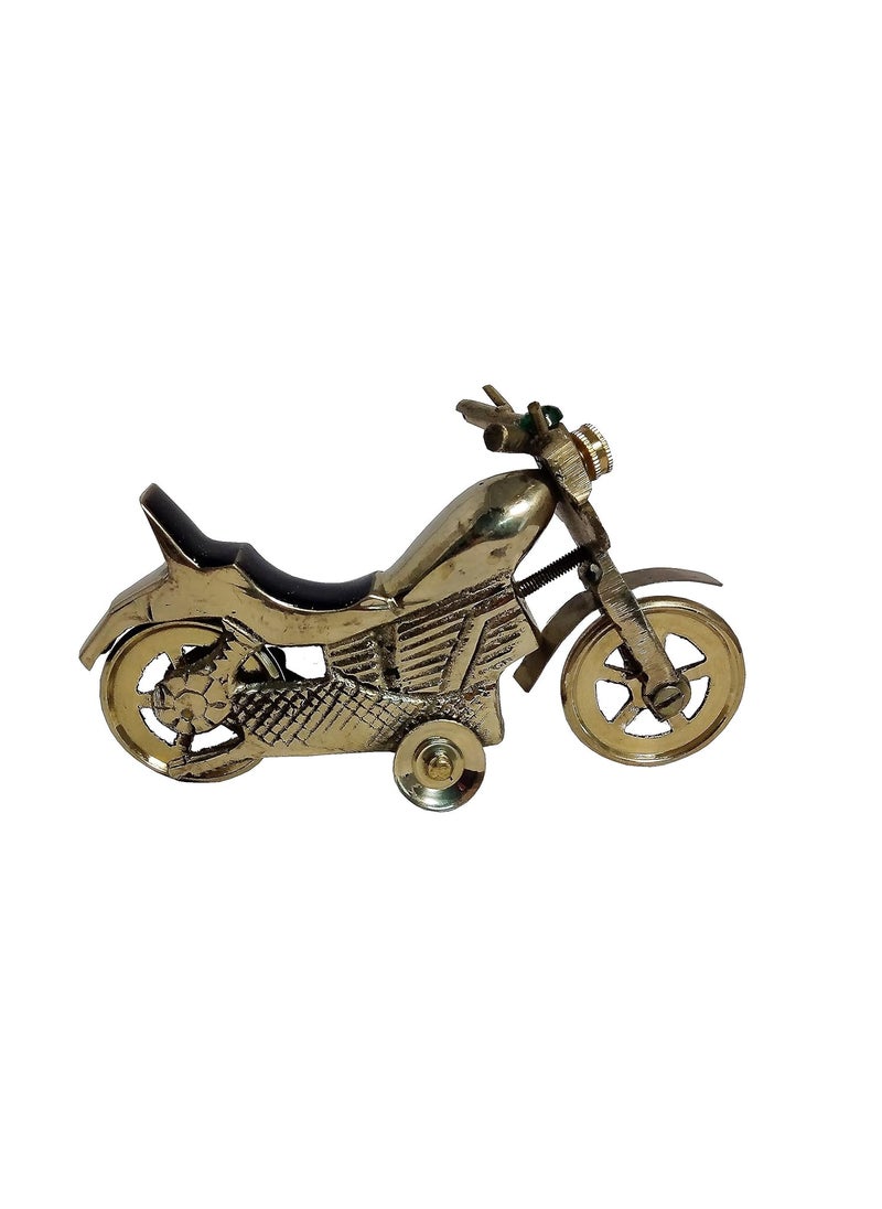 MOZO HUB Brass Golden Miniature Bike Showpiece Gold Standard
