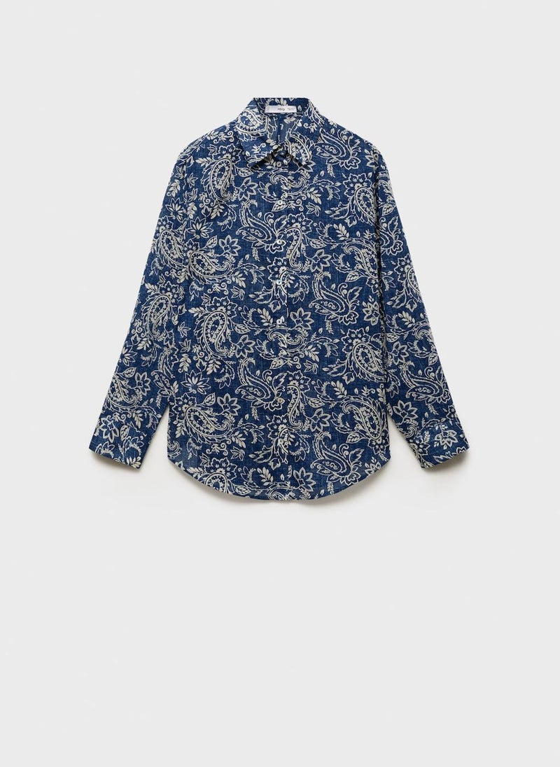 Casual Printed Cotton Shirt