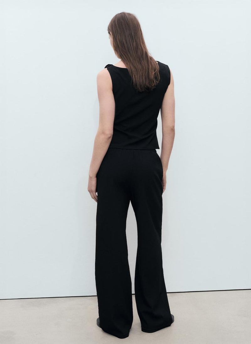 Straps Asymmetrical Draped Top