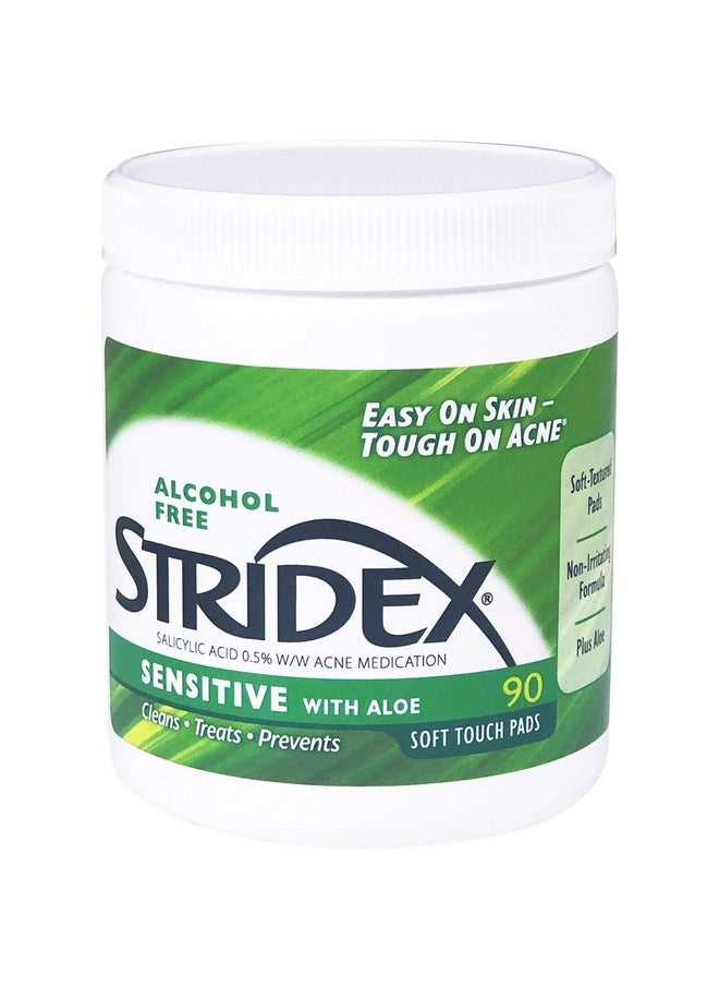 Stri-Dex Daily Care Sensitive With Aloe Pads 90 Each (Pack of 5)