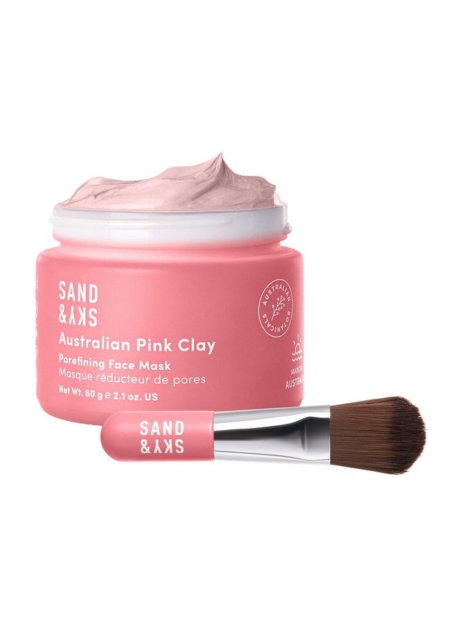 Sand & Sky Australian Pink Clay Porefining Mask for Blackheads. Evens skin tone.