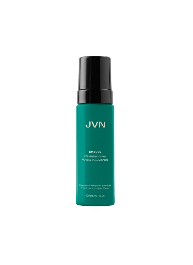 JVN Embody Volumizing Foam, Clean, Volume-Boosting Foam for All Hair Types, Color Safe, Sulfate-Free, 6.7 Fluid Ounces