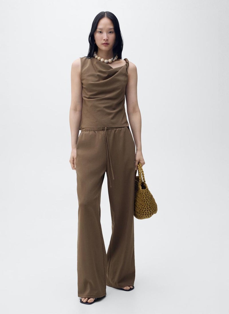 Bow Straight Fit Pants