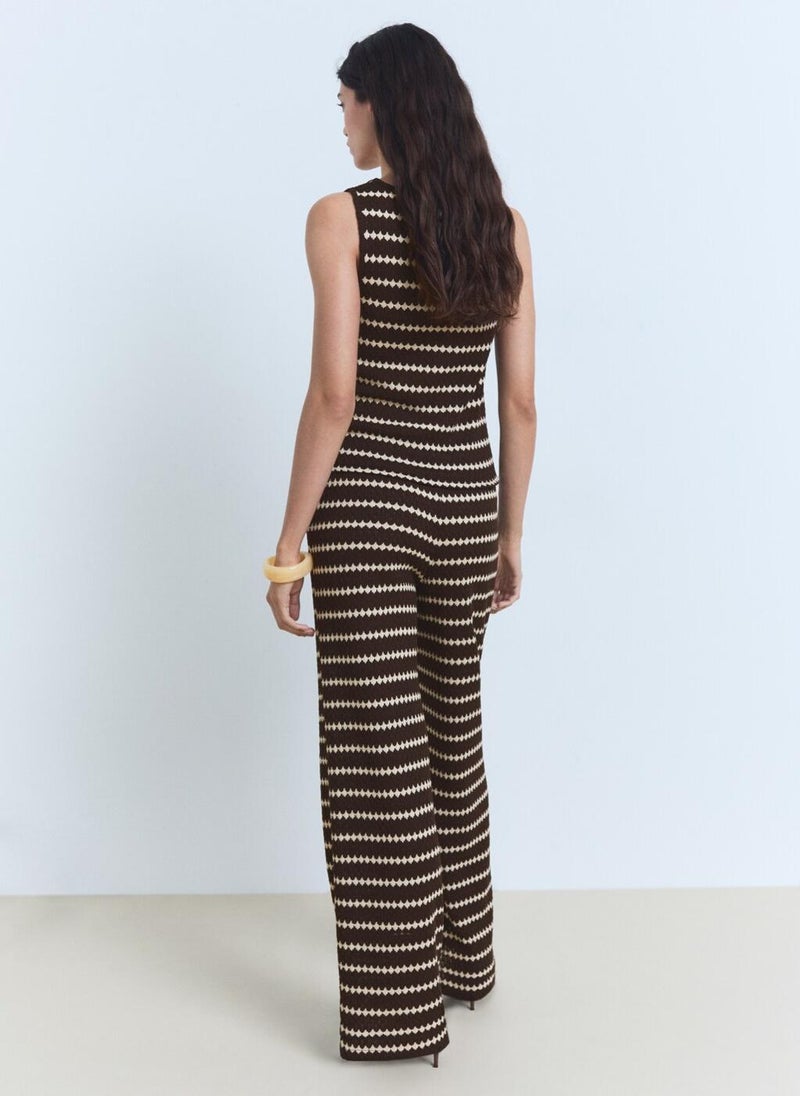 Geometric Print Regular Fit Trousers