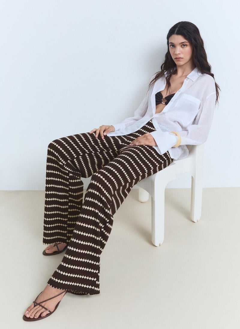 Geometric Print Regular Fit Trousers