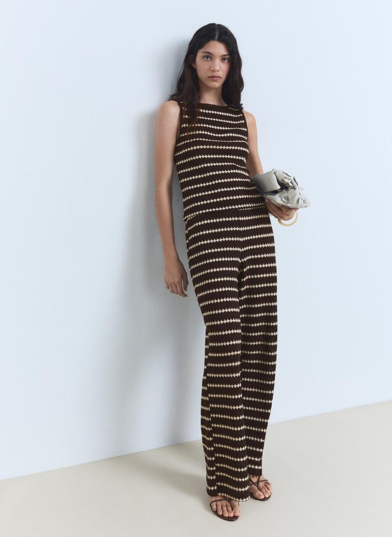 Geometric Print Regular Fit Trousers