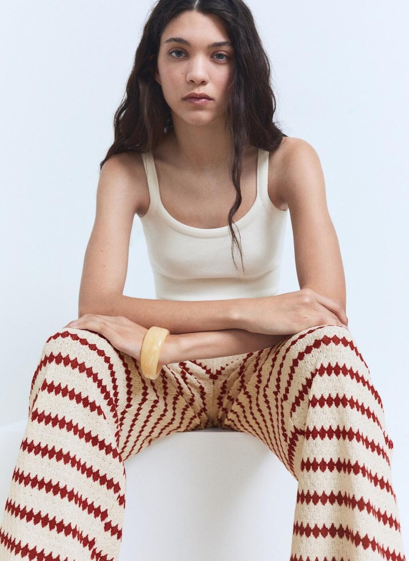 Geometric Print Regular Fit Trousers