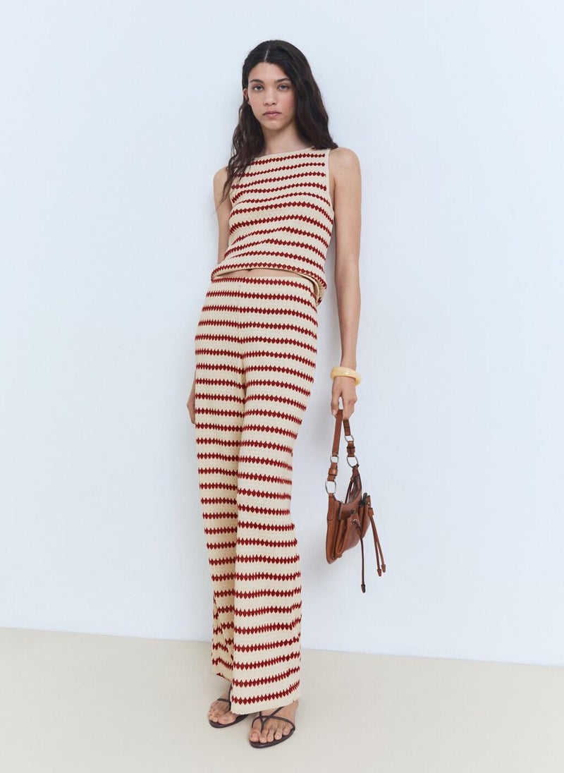Geometric Print Regular Fit Trousers