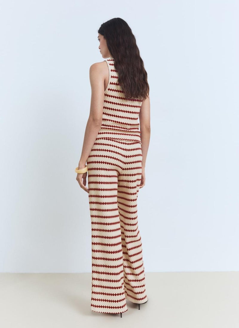 Geometric Print Regular Fit Trousers