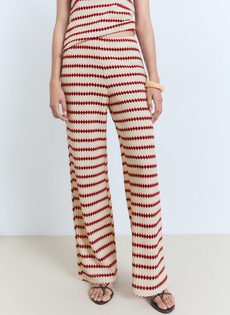 Geometric Print Regular Fit Trousers