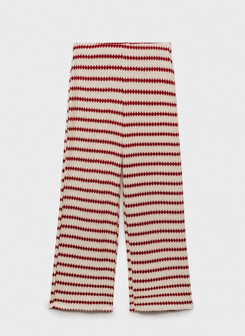 Geometric Print Regular Fit Trousers